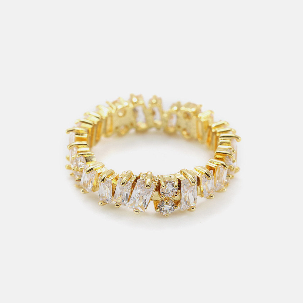 Gold Ring With Pave - All-Around Sparkle