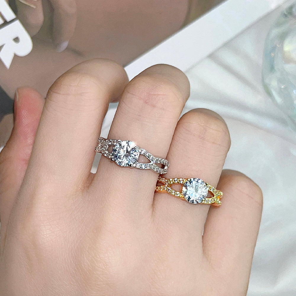 Eternal Harmony- Gold sterling silver ring
