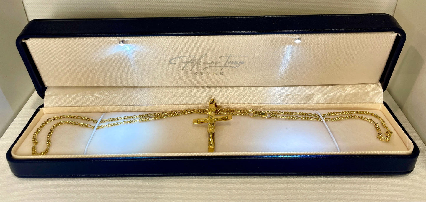 18k Gold Crucifix with Chain