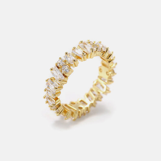 GOLD RING WITH PAVE - ALL-AROUND SPARKLE