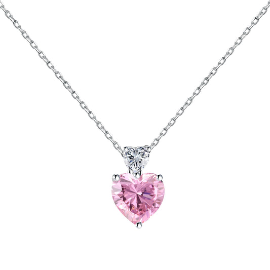 PINK HEART SHAPED NECKLACE