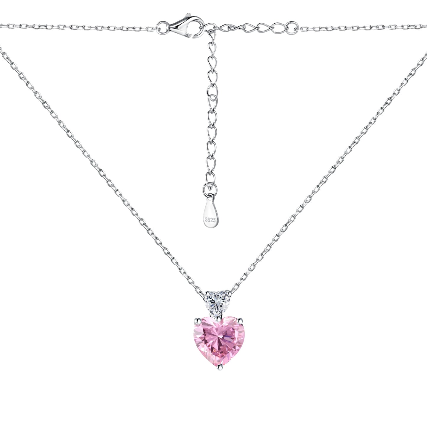 PINK HEART SHAPED NECKLACE