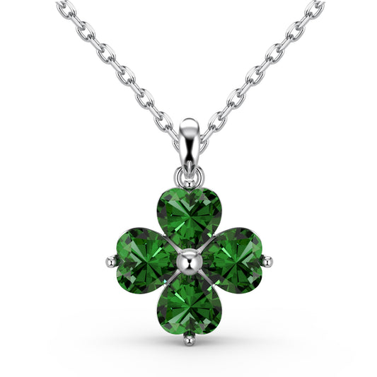 GREEN FLOWER DESIGN NECKLACE