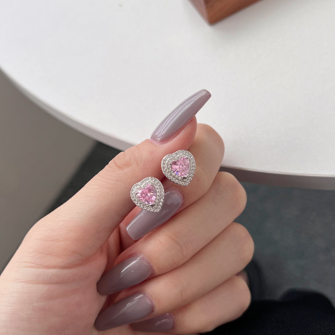 Heart design earrings