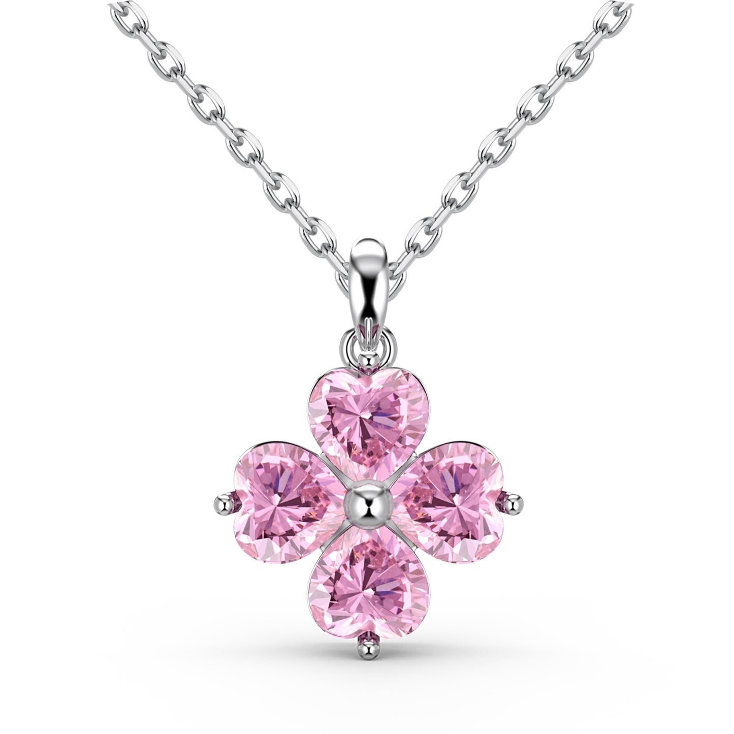 PINK FLOWER DESIGN NECKLACE