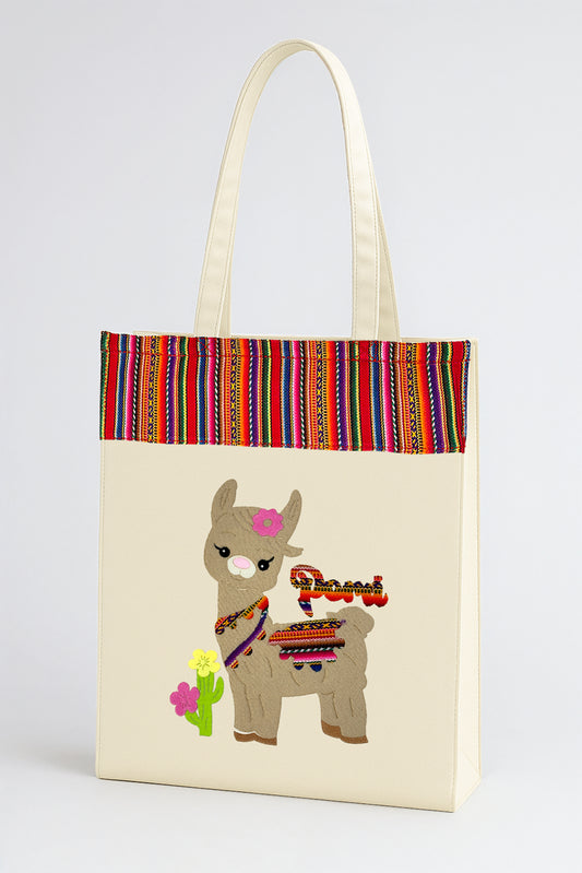 Floral Llama Tote bag