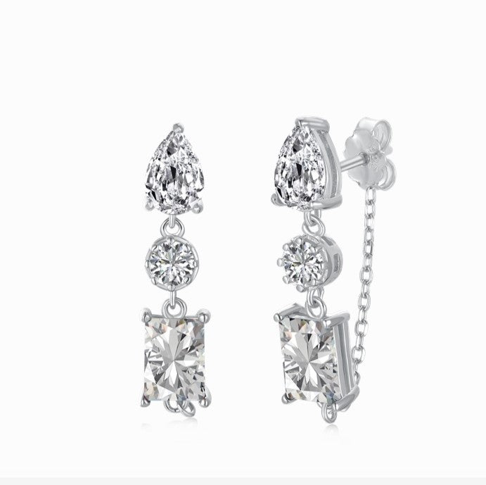 EARRINGS WITH THREE CHARMS