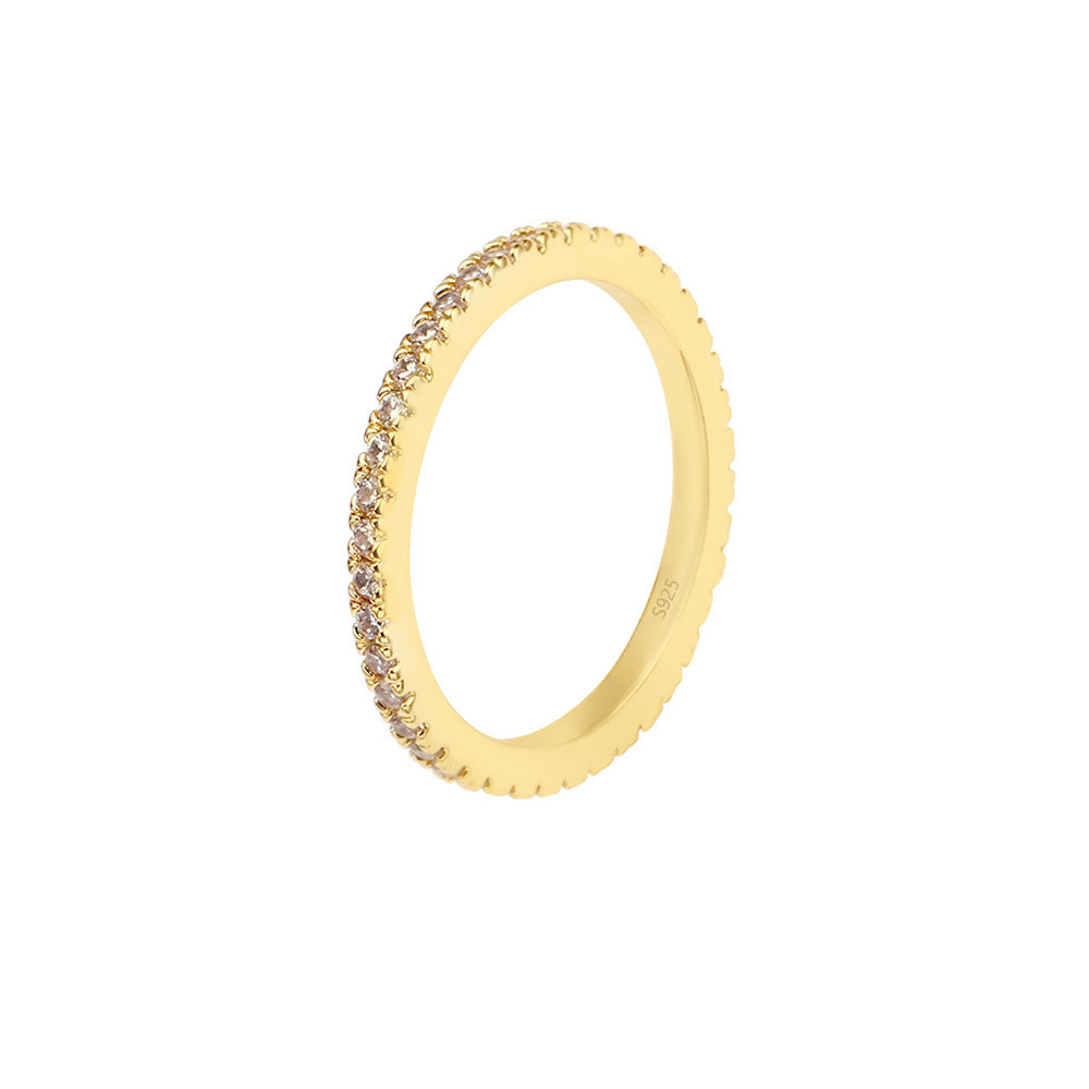 GOLDEN LEAF ZIRCON BAND