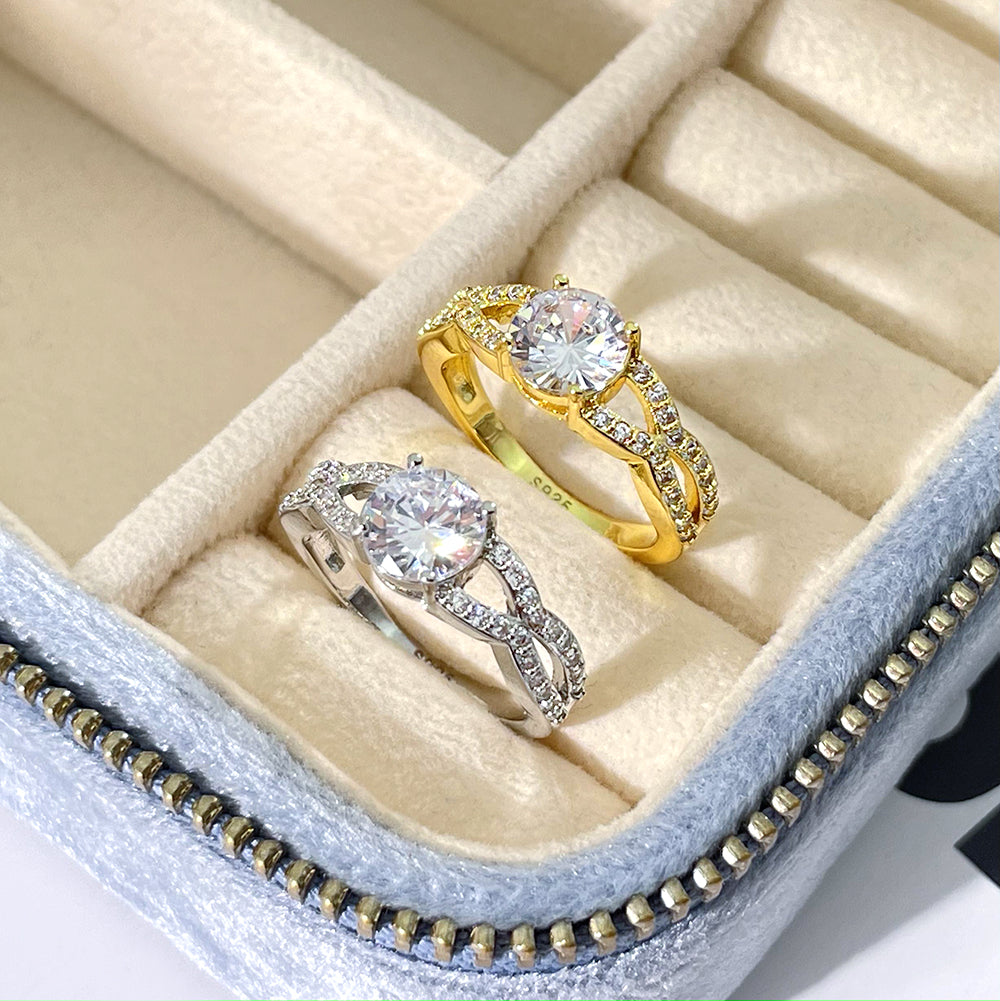 Eternal Harmony- Gold sterling silver ring