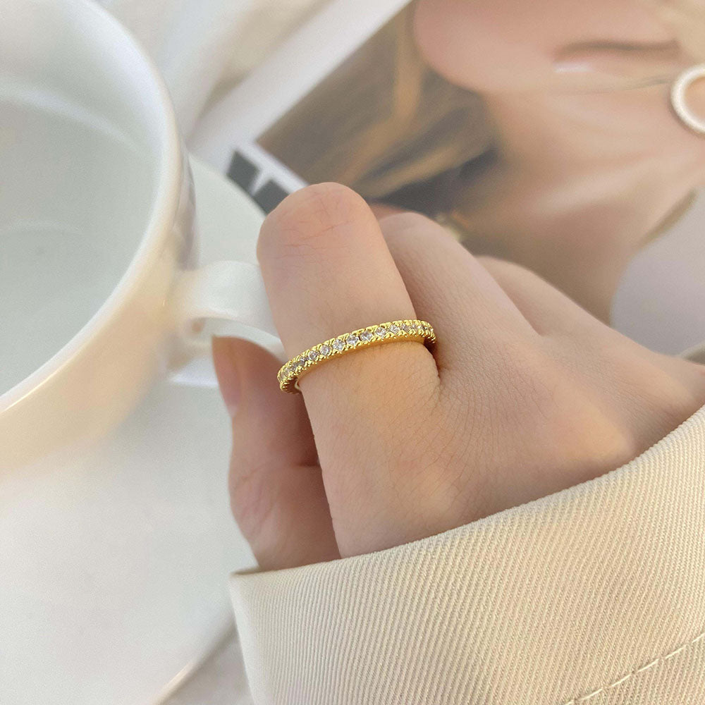 Golden Leaf zircon Band