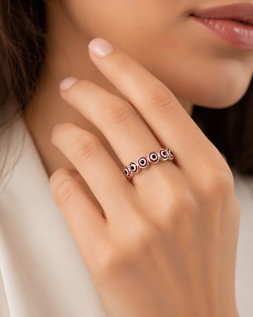 Ring Nazar Red