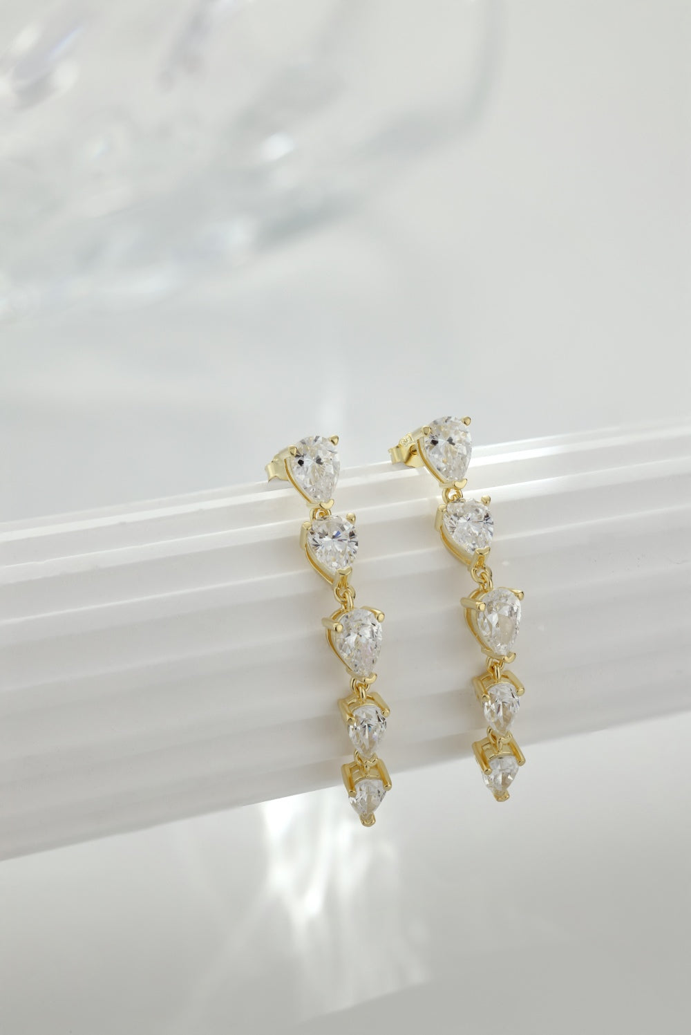 Gold Tear Drop Earrings – Radiant Elegance